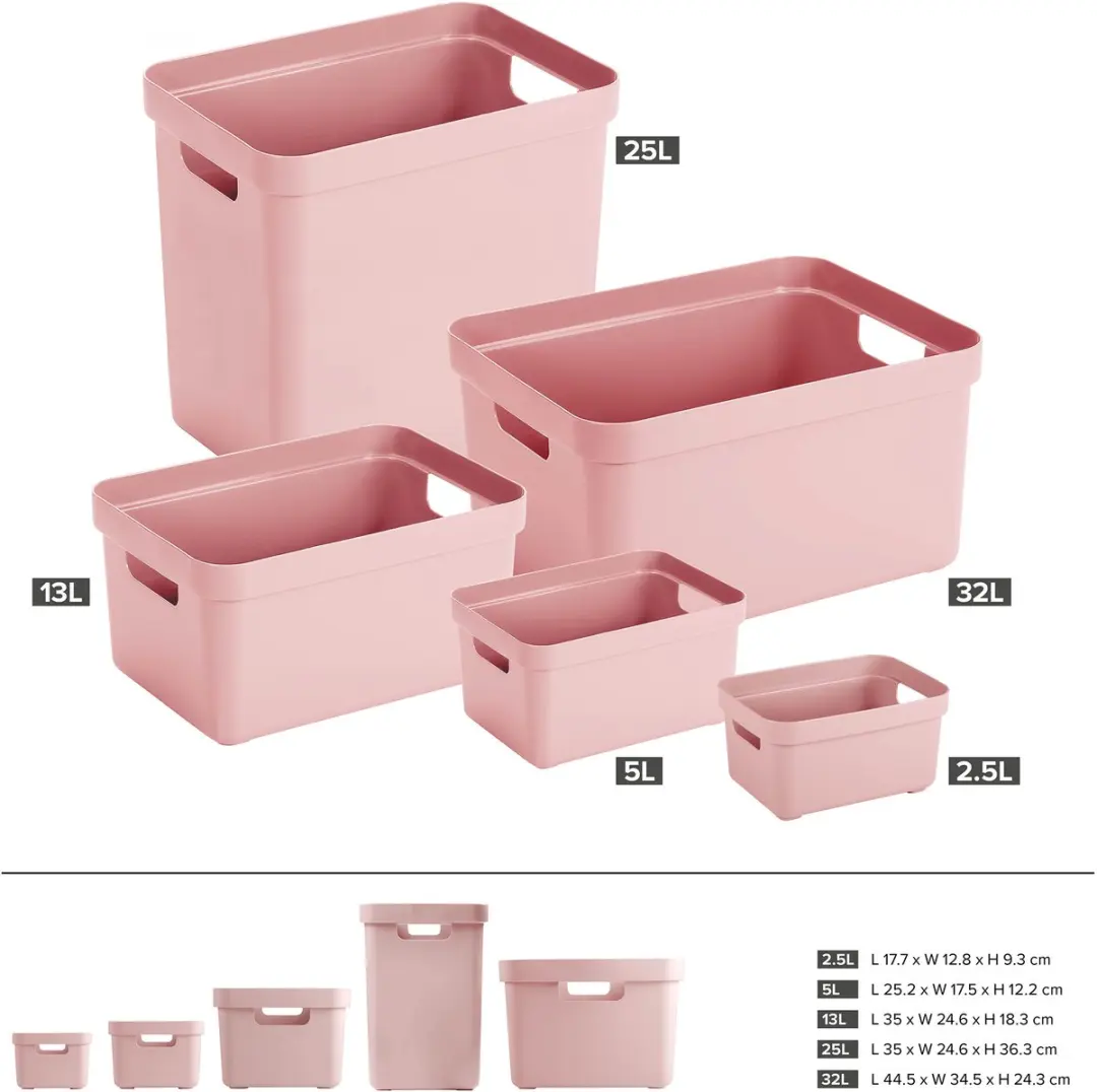 Sunware - Sunware Sigma home set van 6 5L opbergbox - roze