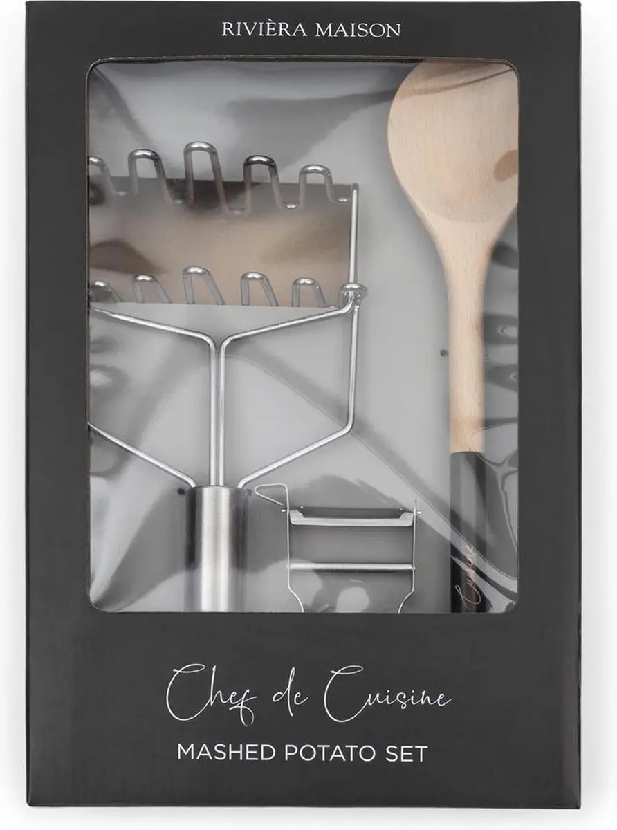 Riviera Maison Chef de Cuisine Aardappelstamper - Roestvrij Staal - 33x22x7.5cm