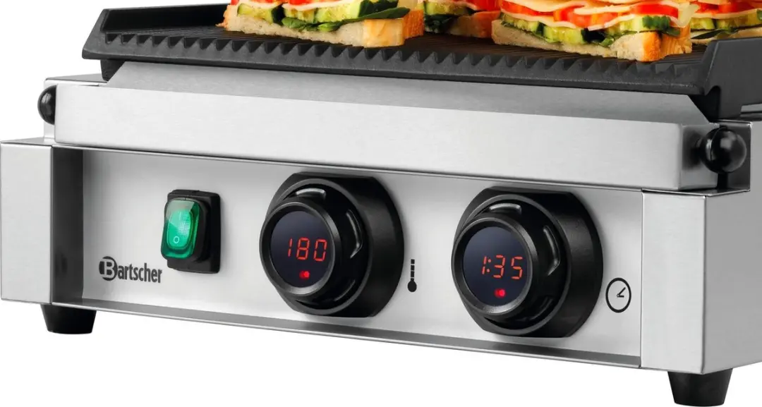 Bartscher Panini-MDI Contactgrill 2200W - Zilver