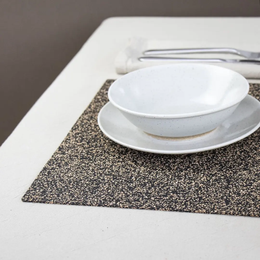 Liga Dash Placemat Rechthoek Set 4 Stuks - Kurk Beige