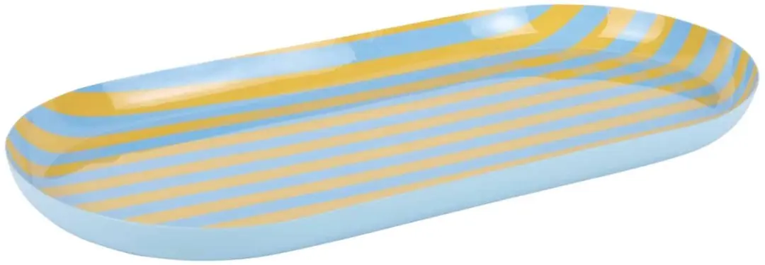 Present Time Dienblad Animado Oval PT4401YE - Goudgeel 38x18x2.5cm
