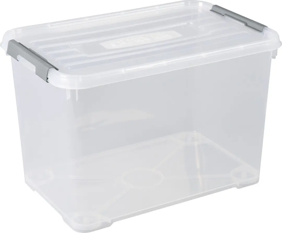 Curver Handy+ Opbergbox - 65L - 2 stuks - Transparant met deksel