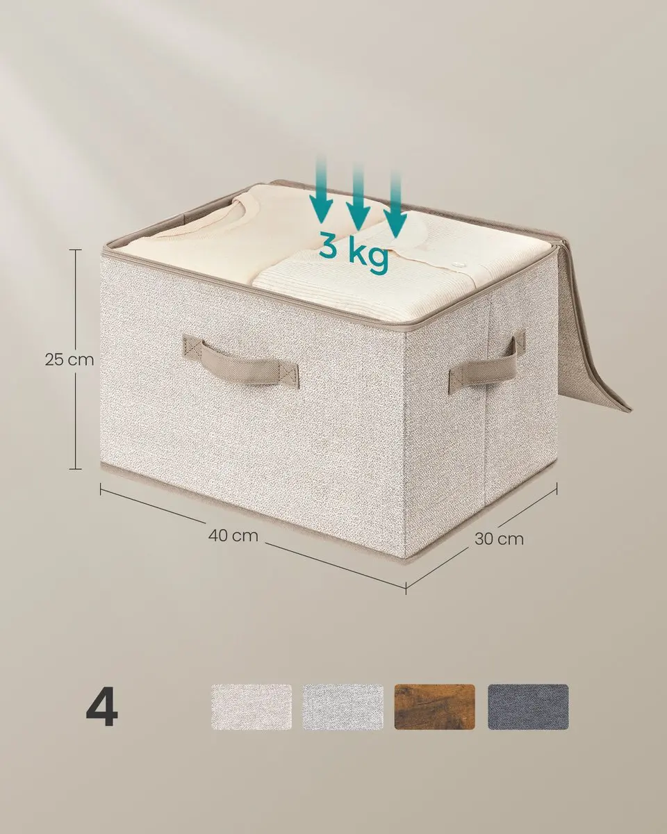 Songmics Opbergbox 6-delig Zandbeige - 30L - afbeelding 6 van 6