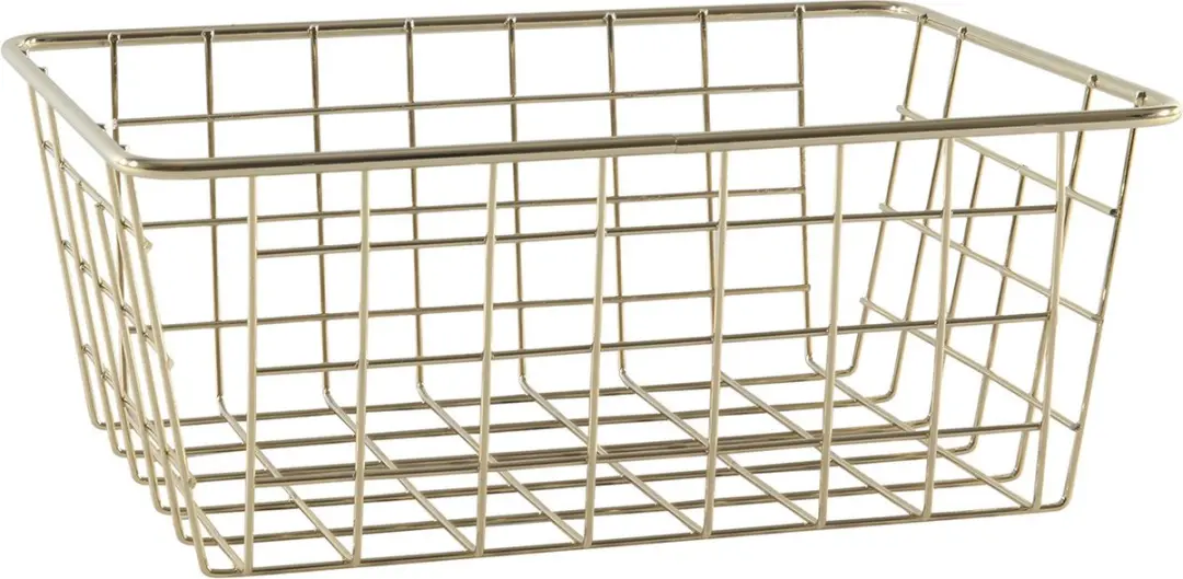 Svenska Living Draadmand Goudkleurig 24x18x10cm