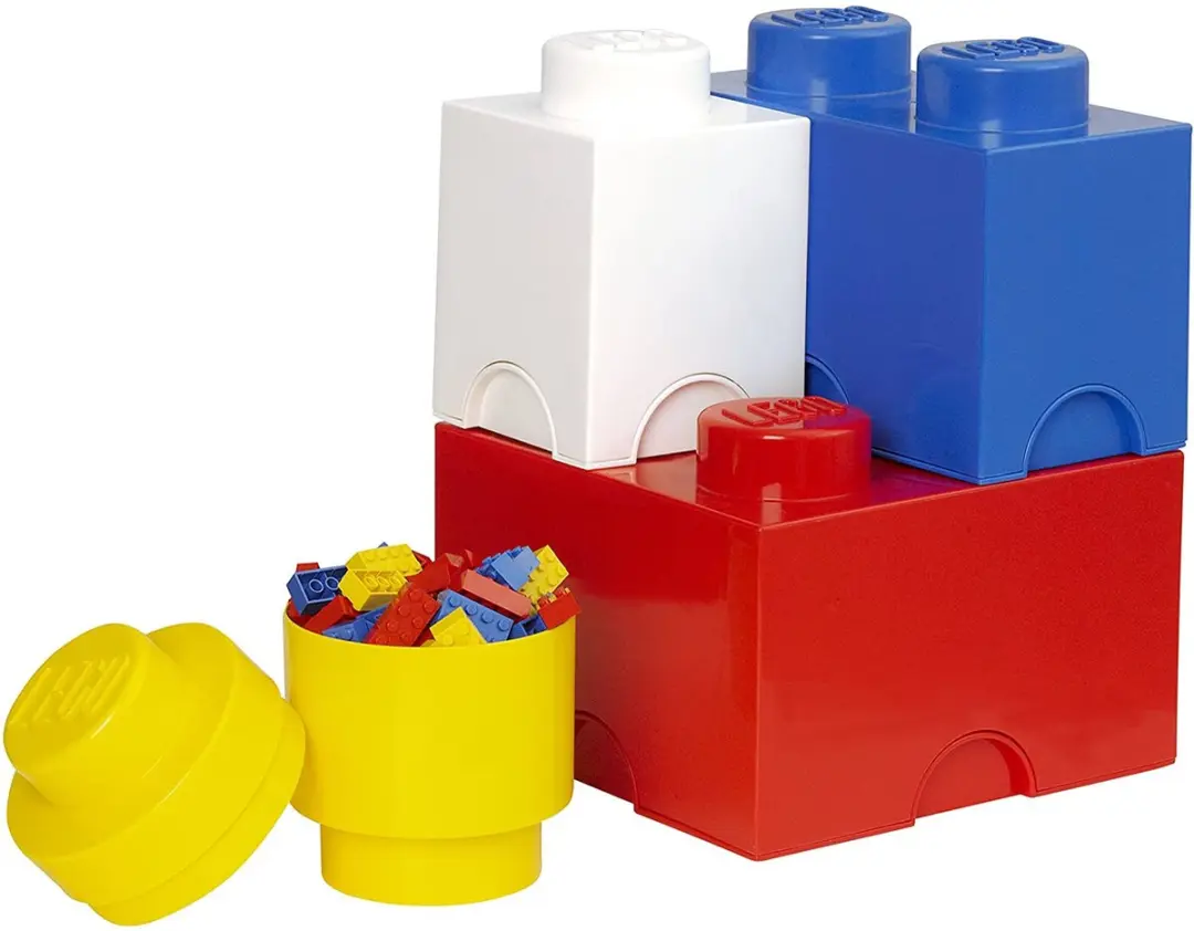 Opbergbox Brick, Set van 4, Multi
