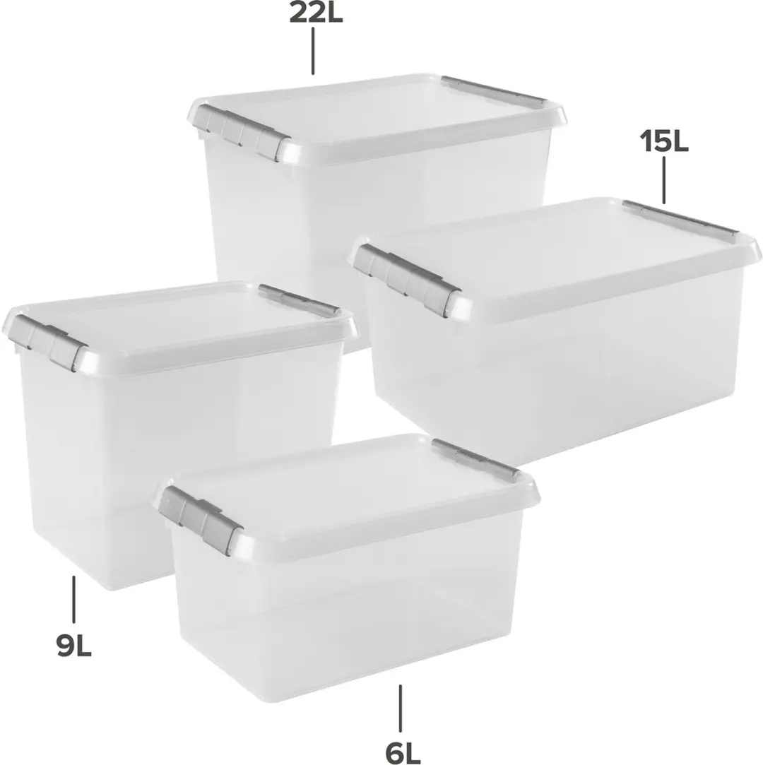 Sunware Comfort Line Opbergbox 9L - Set van 6 - 30x20x22cm
