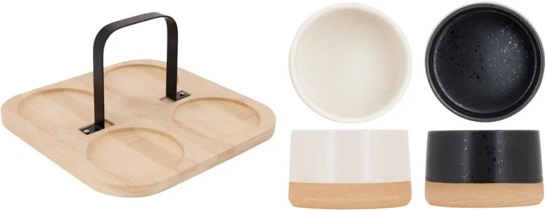 Cosy&Trendy Serveerplank Bamboe - 24x23cm - 5 Stuks