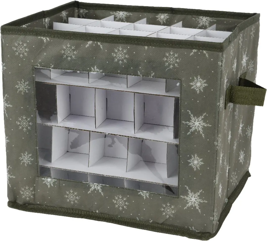 Decoris Kerstballen Opbergbox Groen - 2 Stuks - afbeelding 4 van 4
