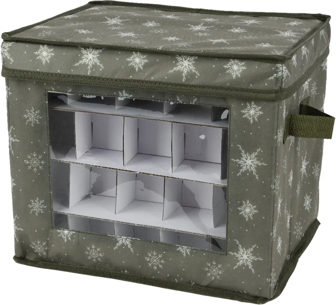 Decoris Kerstballen Opbergbox Groen - 2 Stuks - afbeelding 3 van 4