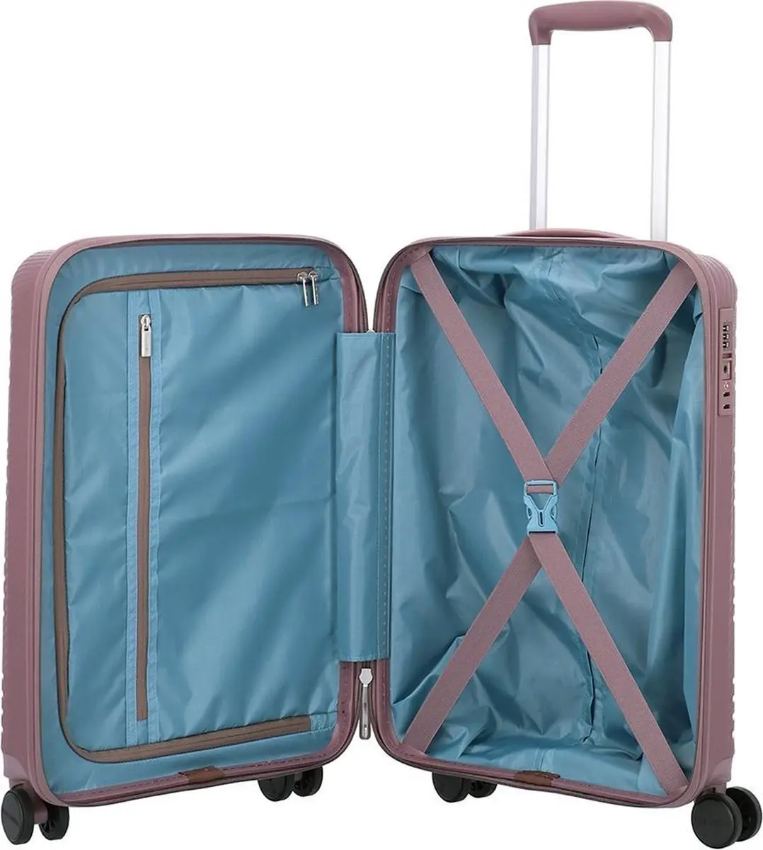 Travelite Zenit 4 Trolley S 36L - 4 Wielen - Donkerroze