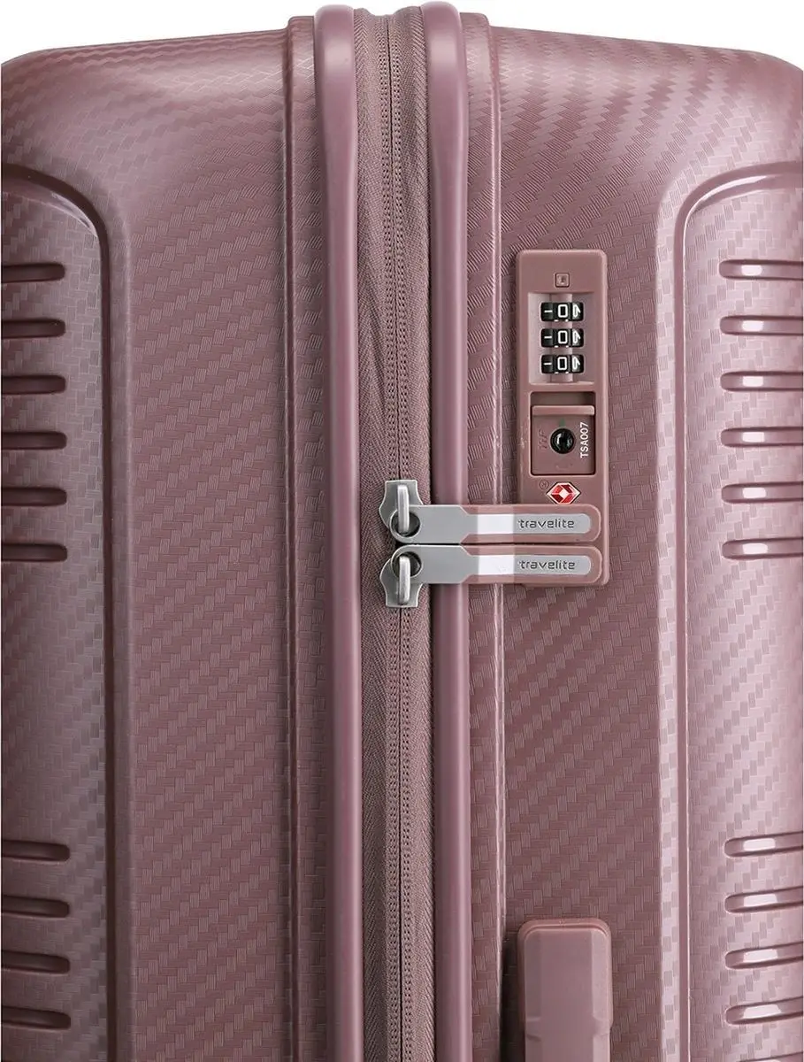 Travelite Zenit 4 Trolley S 36L - 4 Wielen - Donkerroze
