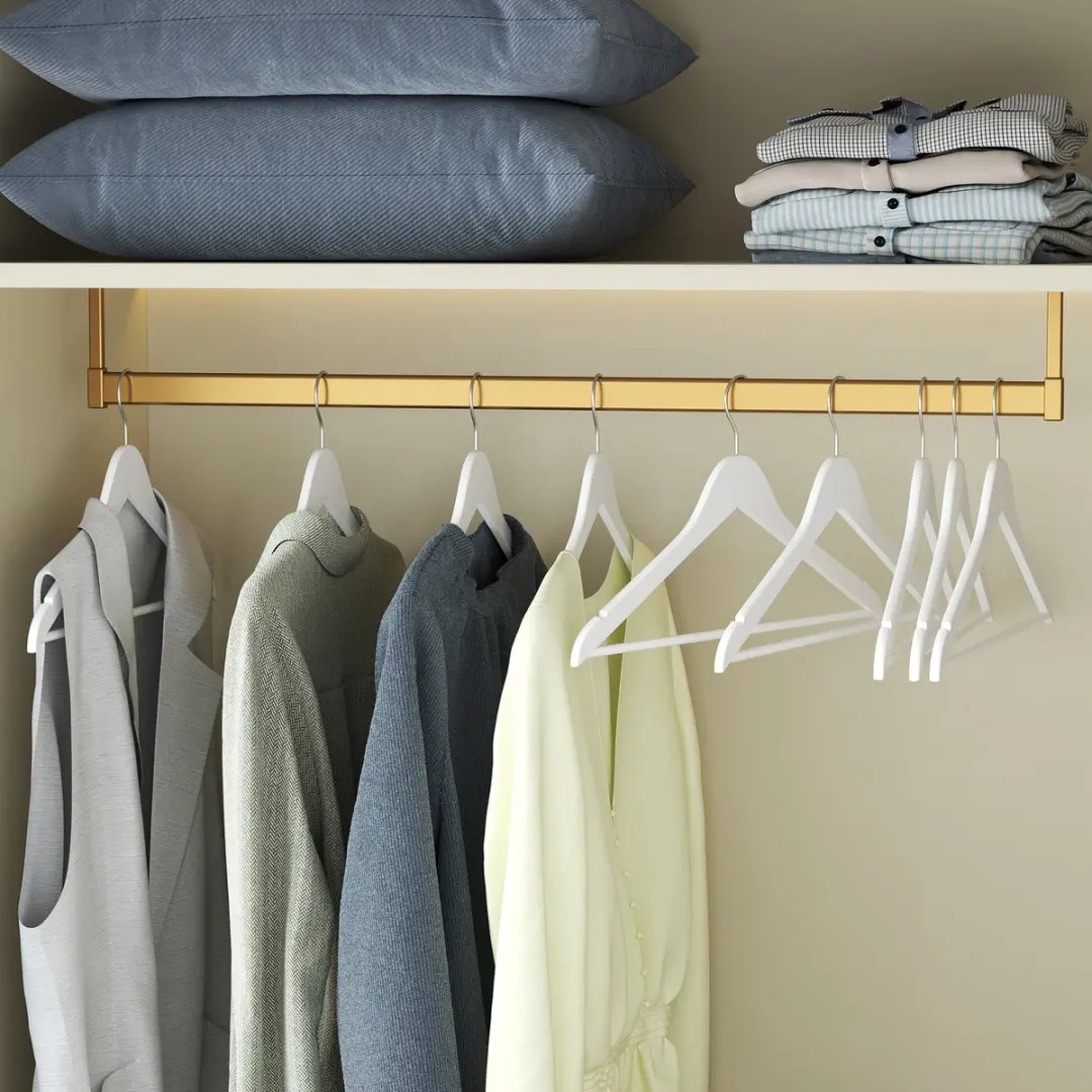 Songmics Houten Kledinghangers 10 Stuks - Wit - afbeelding 3 van 6