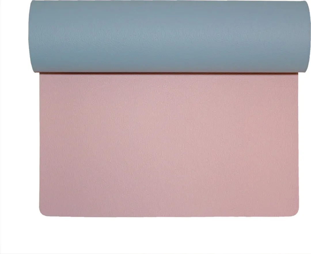 Wicotex Placemats Kunstleer Roze/Lichtblauw - 12 Stuks