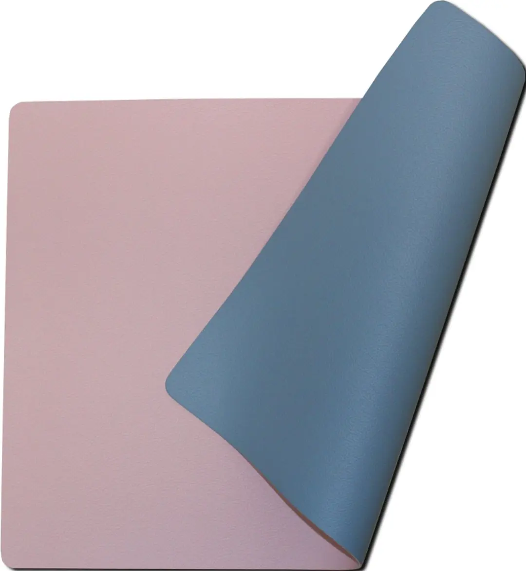 Wicotex Placemats Kunstleer Roze/Lichtblauw - 12 Stuks