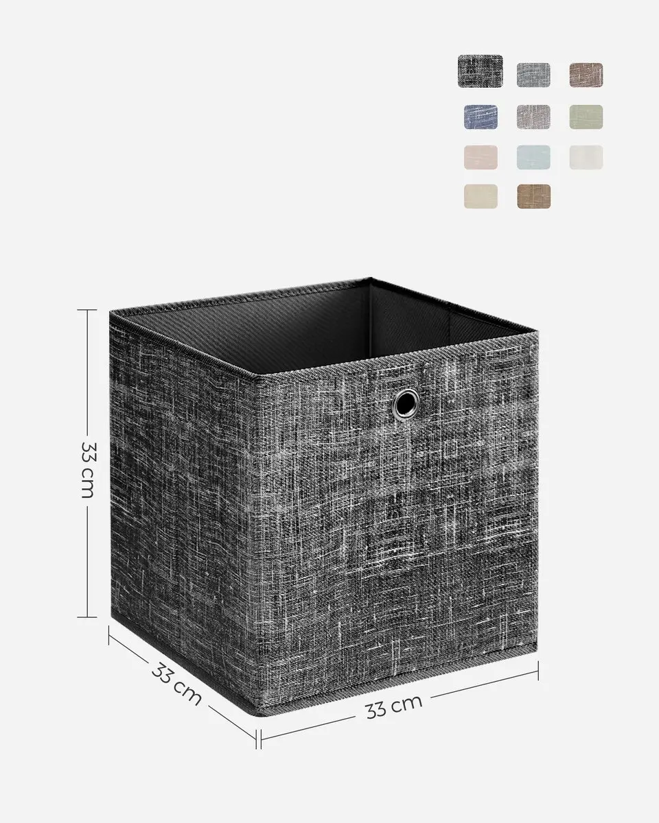 Songmics Opbergbox RFB033B01V1 - 36L - 6 Stuks - Zwart - afbeelding 6 van 6