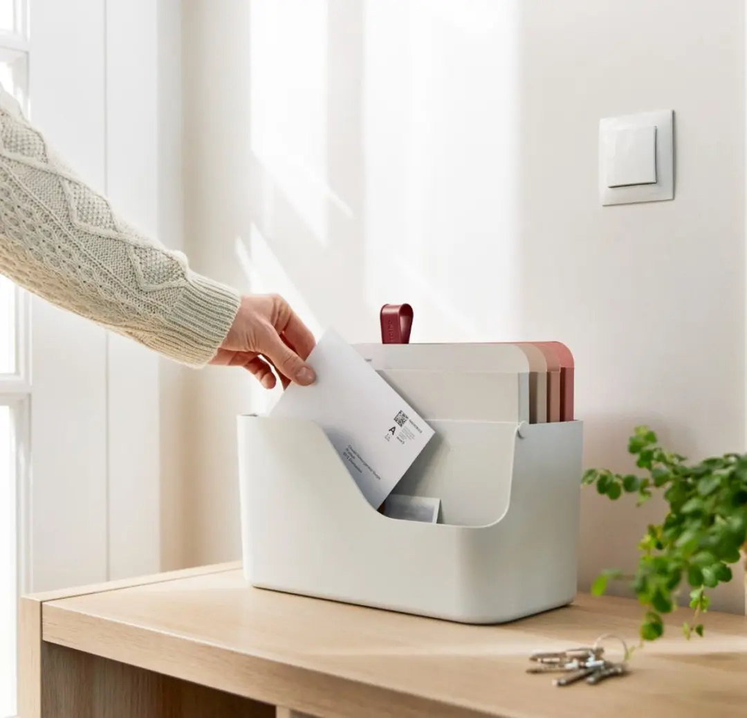 Rotho My Paper Organizer 2-in-1 A4 - Wit/Rood - afbeelding 6 van 6