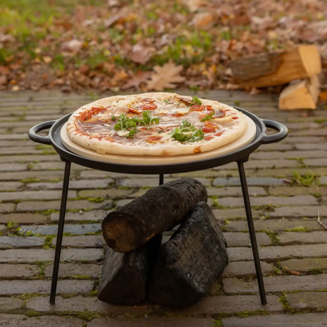 Esschert Design Heat Pizza Bakplaat Gietijzer - Zwart