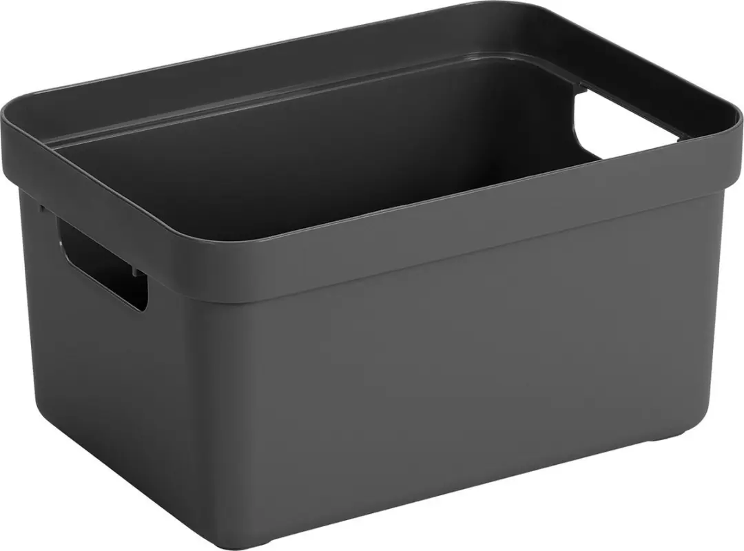 Sunware Opbergboxen 13L Antraciet - 2 Stuks