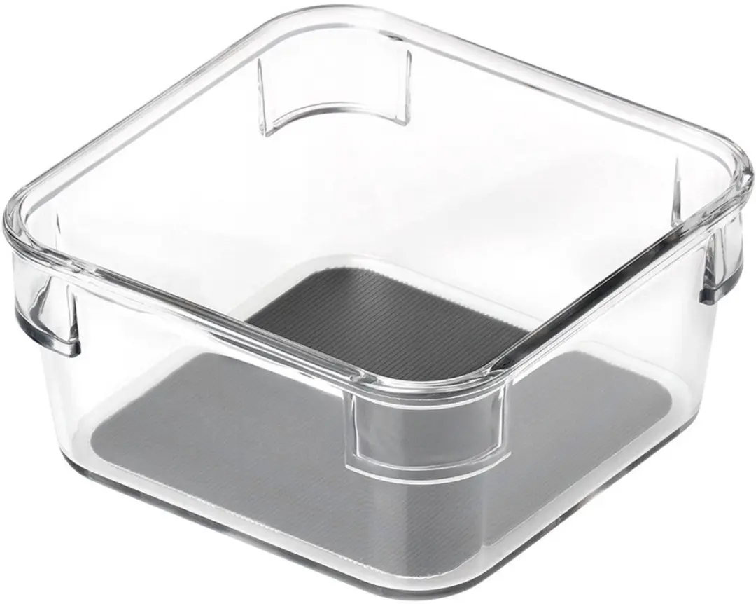 Orion Grey Serie Opbergdoos 1L - 9x9x4,5cm - Grijs/Transparant - afbeelding 3 van 6