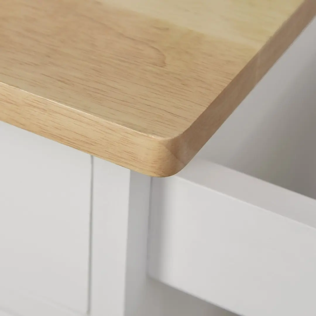 Homcom Keukenwagen 63x45x86cm MDF - Wit
