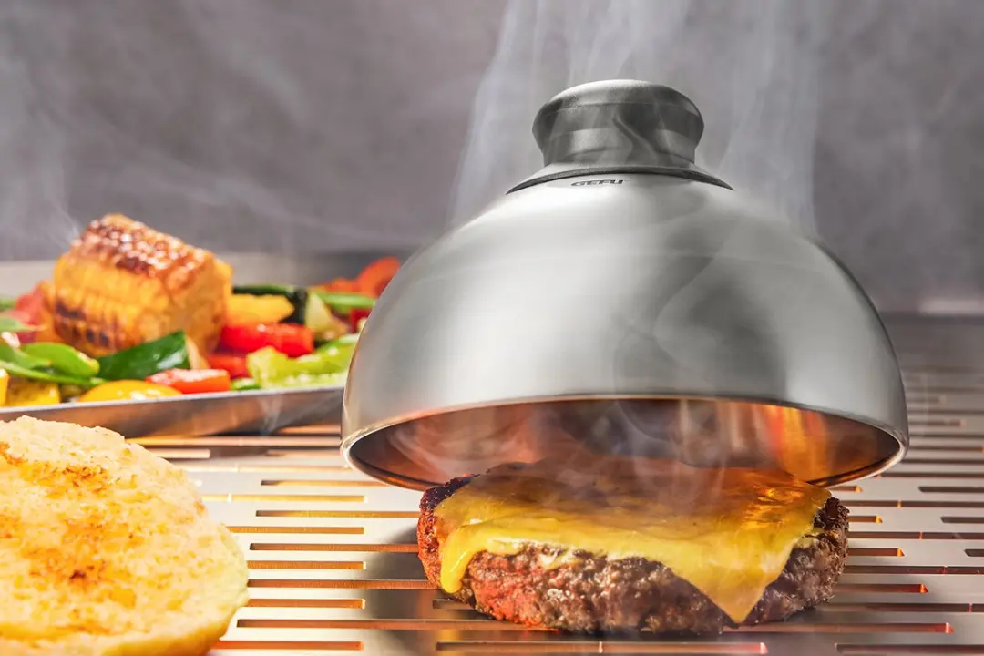 GEFU BBQ Grilldeksel Ø15cm - RVS - Zilver/Zwart