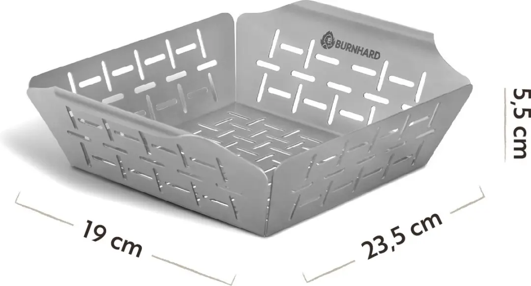 Burnhard RVS Grillmand 23,5cm - Vaatwasserbestendig