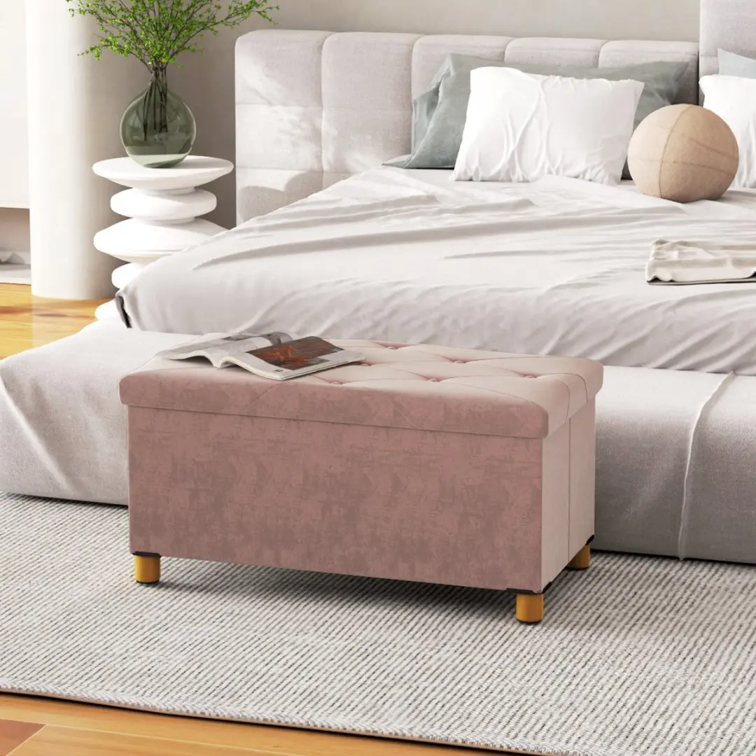 Homcom Opbergpoef Roze - 109L