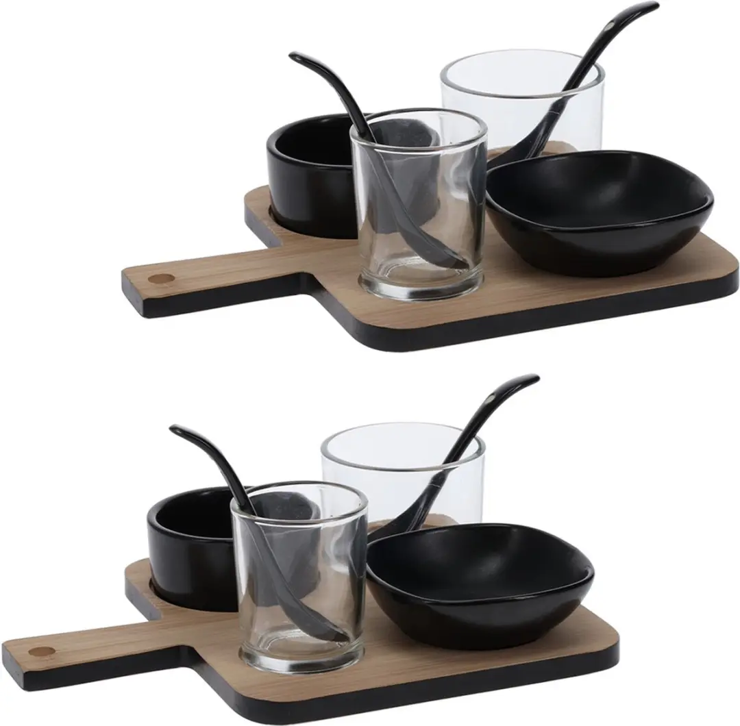 Excellent Houseware Serveerplank met Schaaltjes