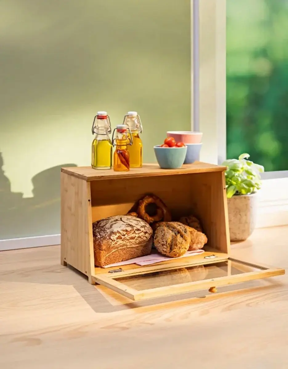 Westfalia Brooddoos XXL Bamboe/Hout - Bruin