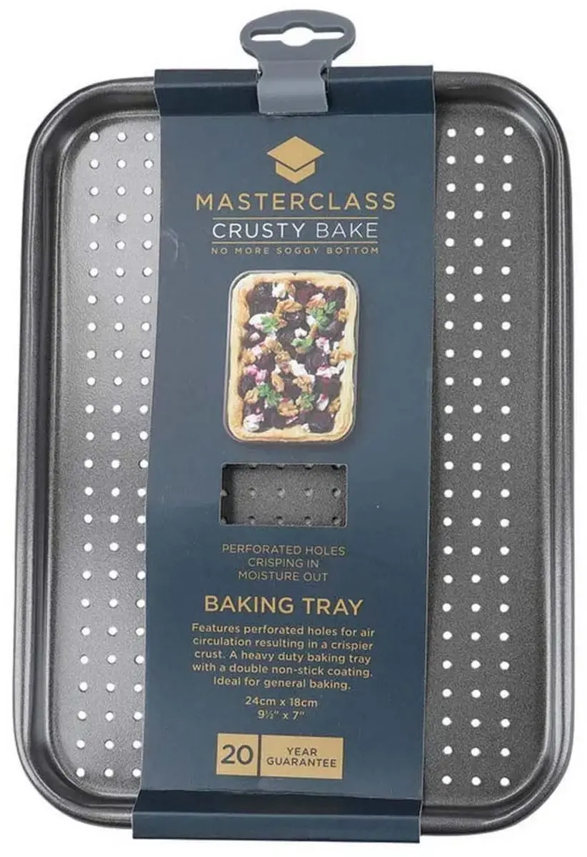 Masterclass Crusty Bake Bakplaat 24x18cm - Antiaanbaklaag - Zwart