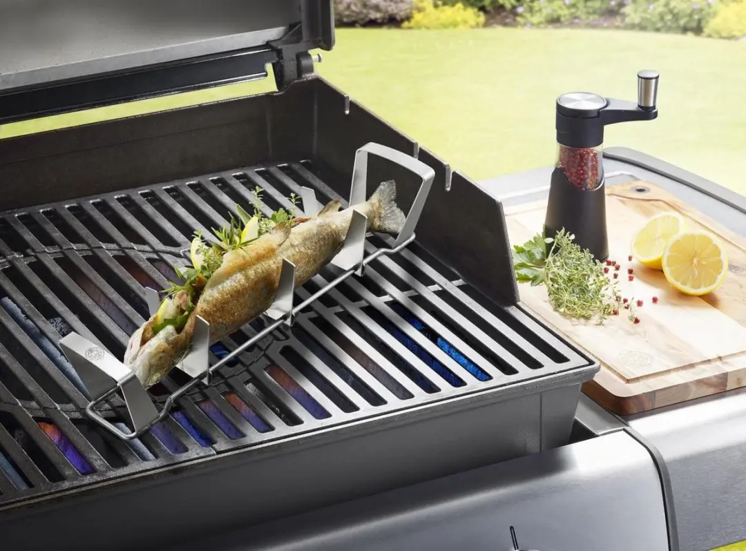 GEFU Vishouder Barbecue - Zilver