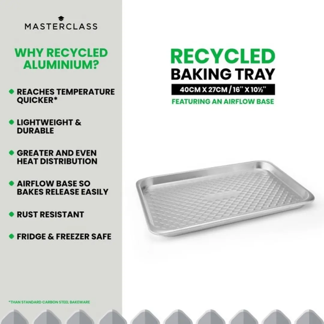 Masterclass Gerecycled Aluminium Bakplaat 40x27cm - Silver