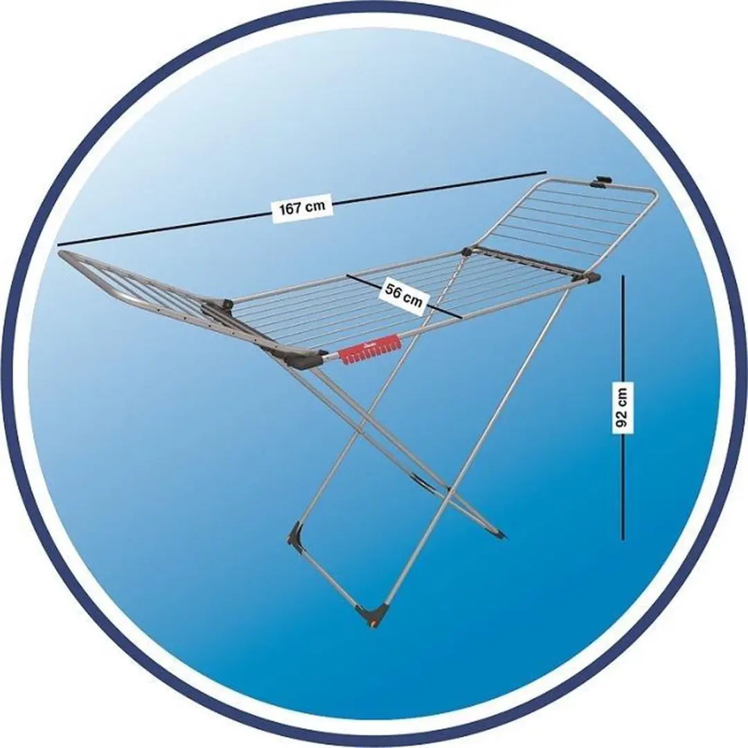 Vileda Aluminium 100 Droogrek 20m - Inklapbaar Lichtgewicht - MPN 157336