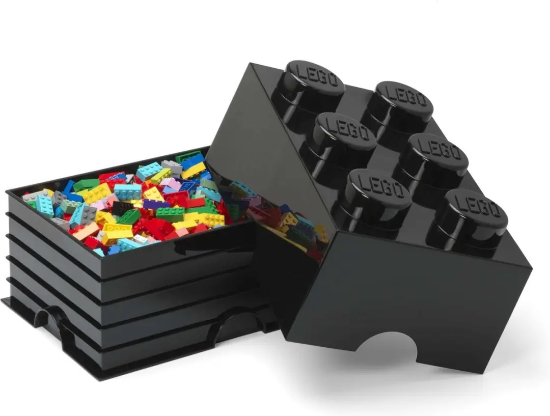 Lego - Opbergbox Brick 6 - Nylon - Zwart