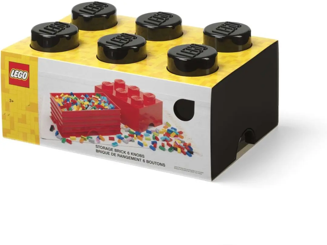 Lego - Opbergbox Brick 6 - Nylon - Zwart