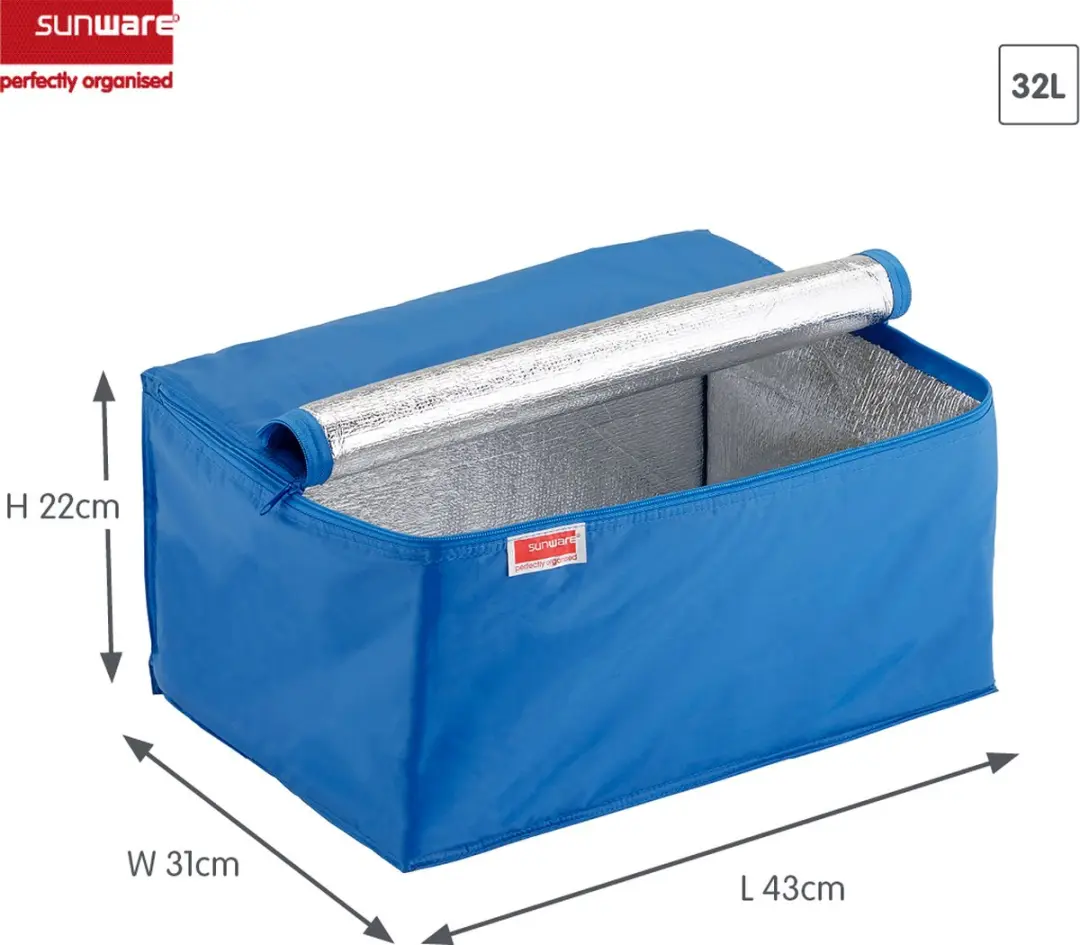 Sunware Square Vouwkrat 32L - Koeltas - Blauw