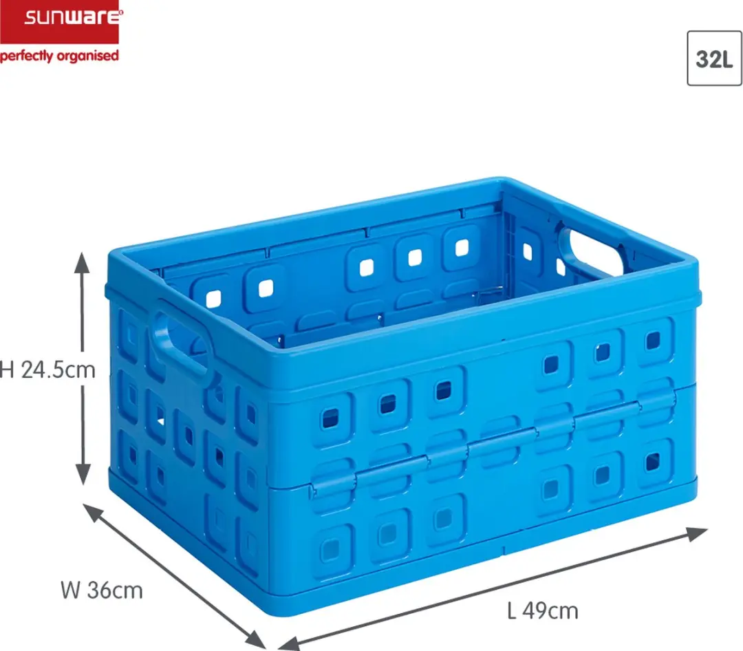 Sunware Square Vouwkrat 32L - Koeltas - Blauw