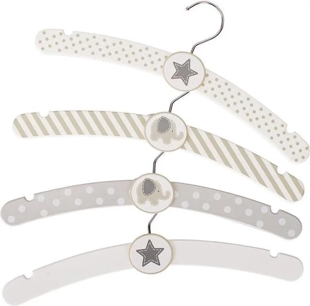 Goki Kleerhangers Olifanten & Sterren - 4 Stuks