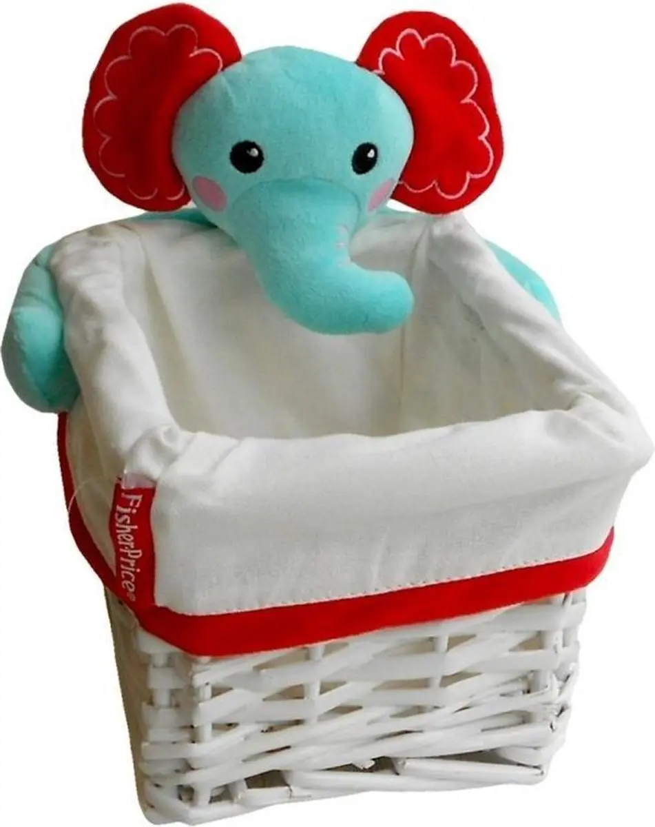 Fisher-Price Opbergbox Olifant 4,16L - Wit/Blauw