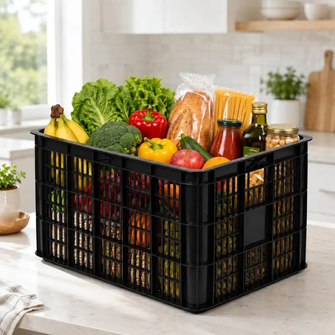 Bellatio Design Opbergbox 135L - 3 Stuks - Zwart