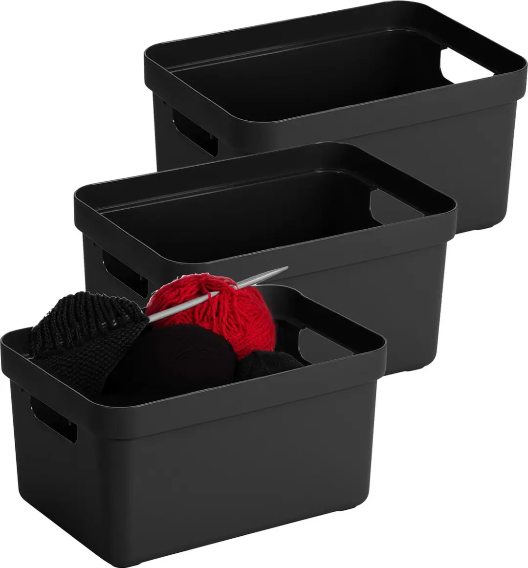 Bellatio Design Sunware Sigma Opbergbox - 3 Stuks - 5L - Zwart