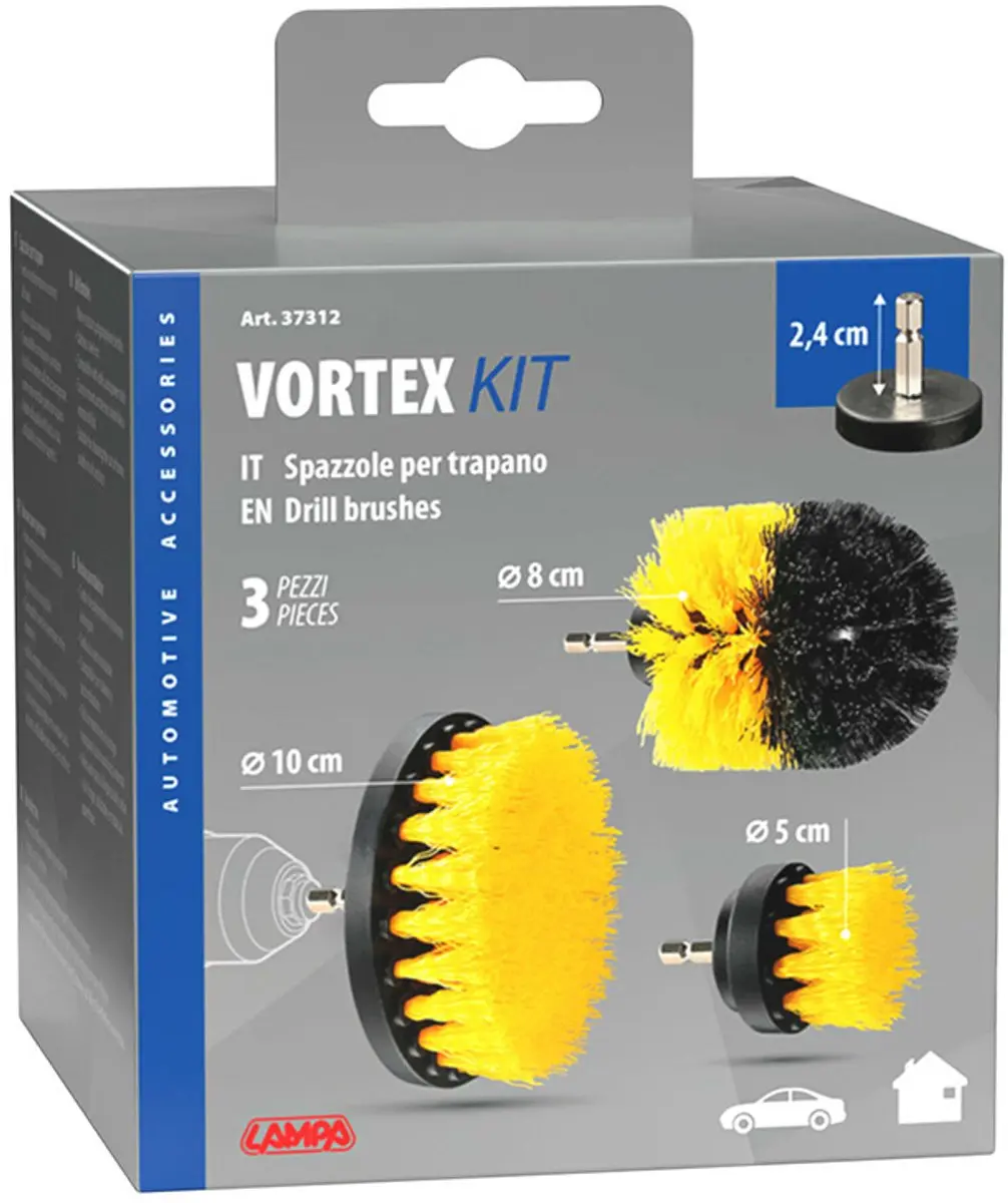 Lampa Mat Borstels 5/8/10cm - 3 Stuks - Geel/Zwart