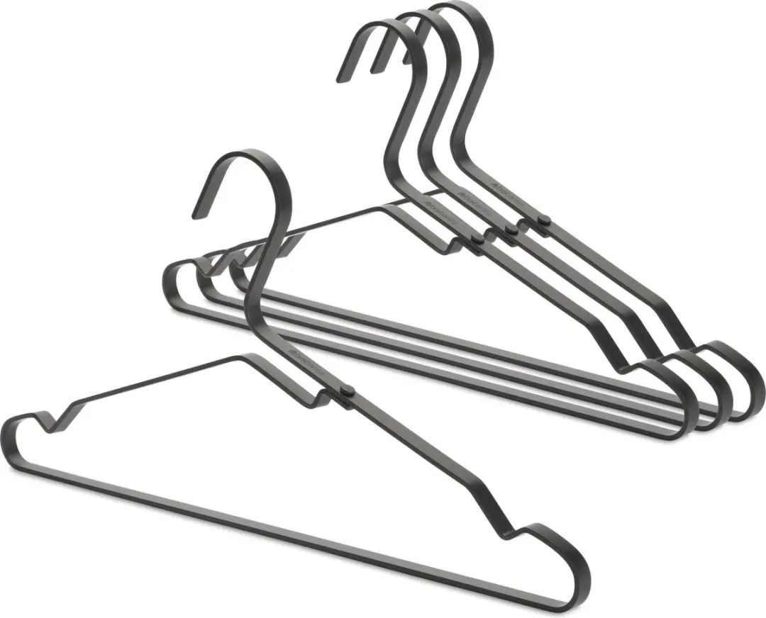 Brabantia Kledinghangers - 4 Stuks - Zwart - afbeelding 2 van 6