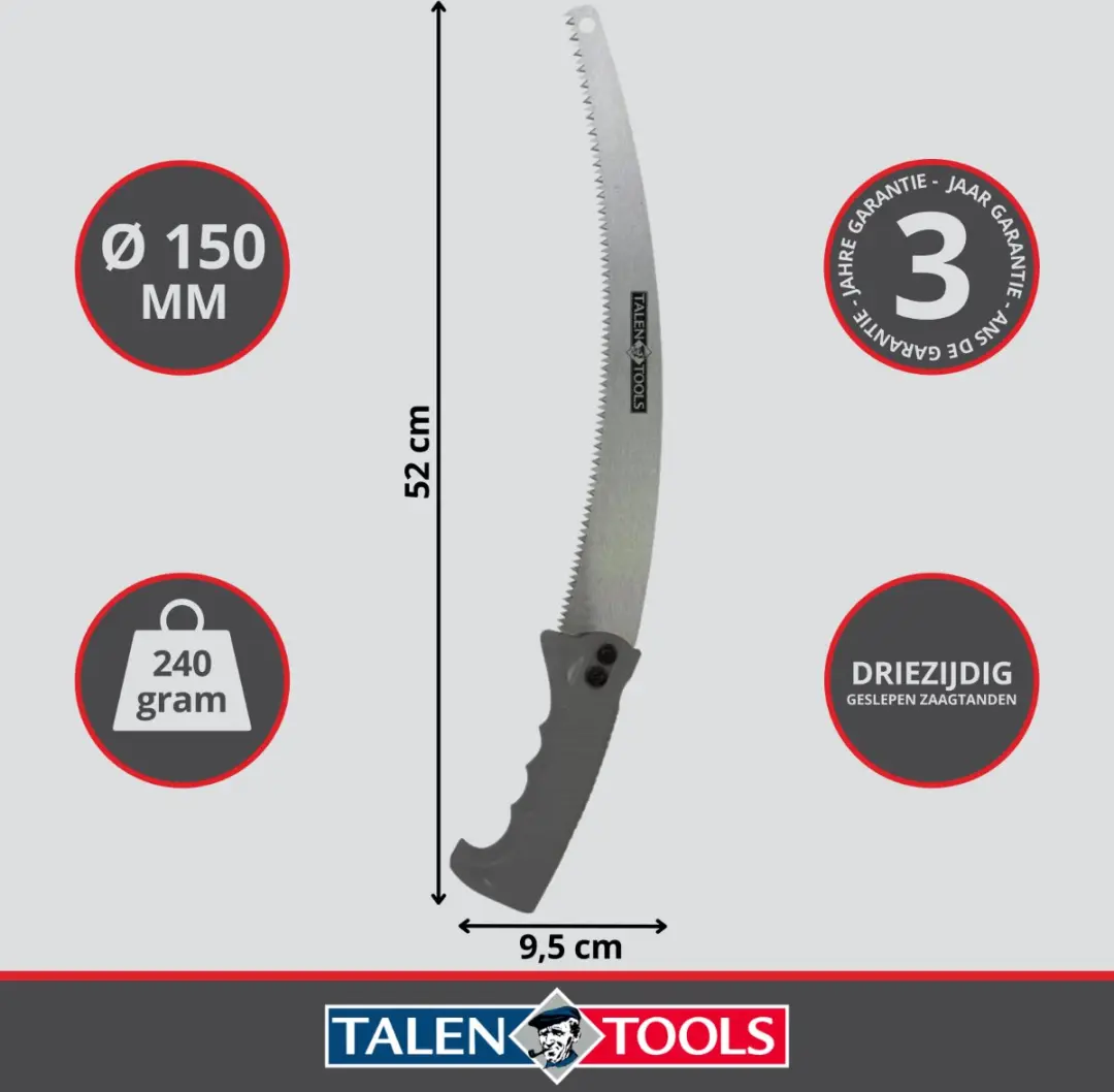 Talen Tools Snoeizaag 52cm - Geschikt voor takken Ø15mm