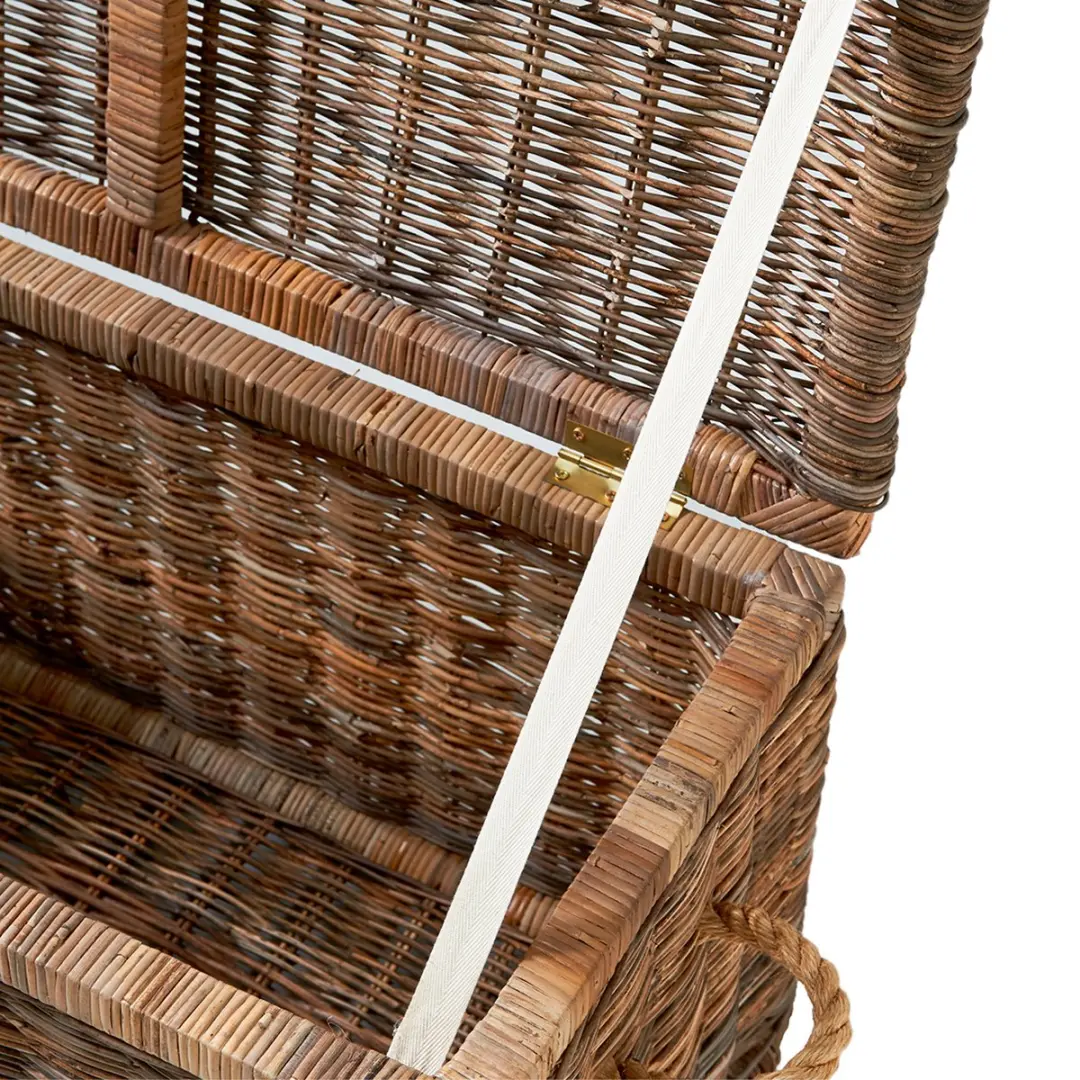 Riviera Maison Opbergkist Rustic Rattan Cobblers Wharf 90x40cm - Bruin