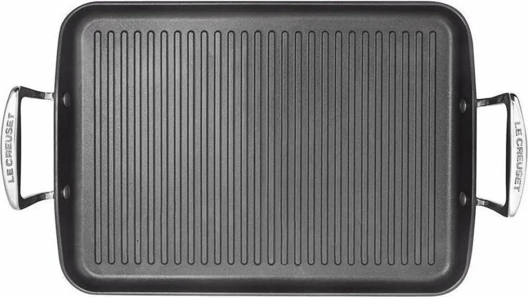 Le Creuset Les Forgées Grillplaat 35x25cm - Zilver
