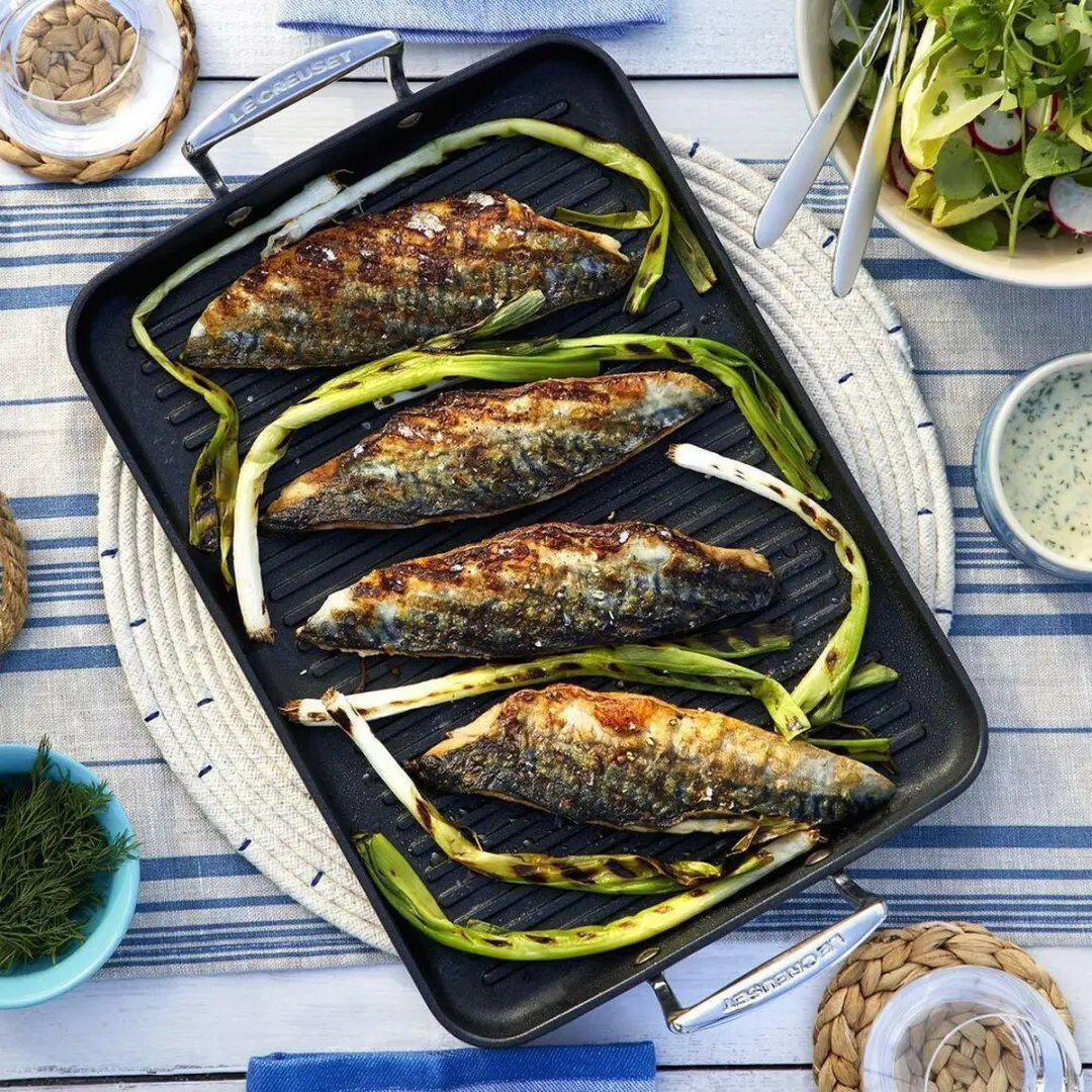 Le Creuset Les Forgées Grillplaat 35x25cm - Zilver