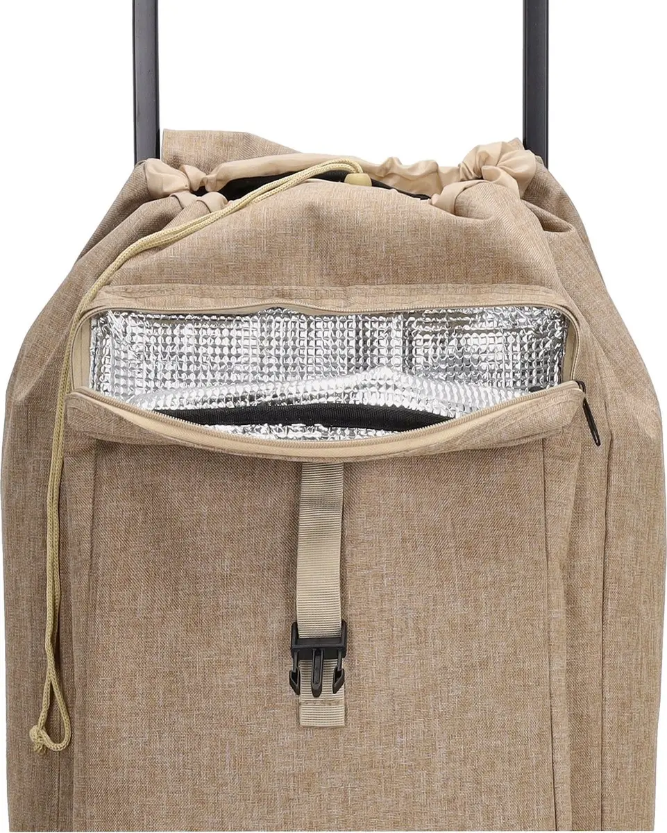 Beagles Shop & Go Boodschappenwagen Opvouwbaar 40L - Taupe