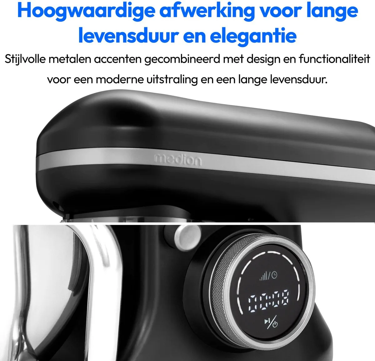 Medion MD18420 Keukenmachine 1200W - 8 standen - 5L - Zwart