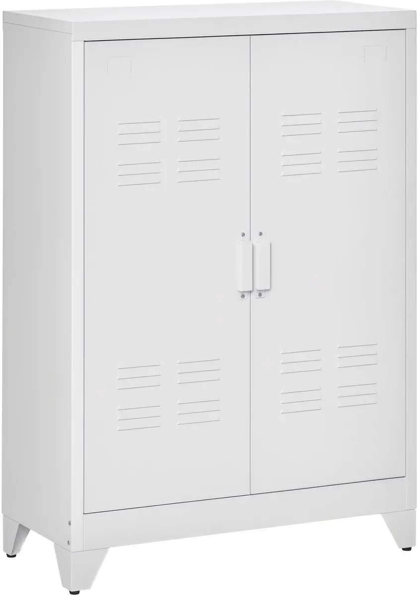 Homcom Archiefkast Metaal 75x33x110cm Wit
